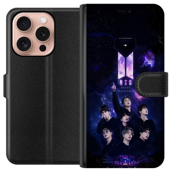 Kompatibelt Plånboksfodral till Apple iPhone 16 Pro BTS lila