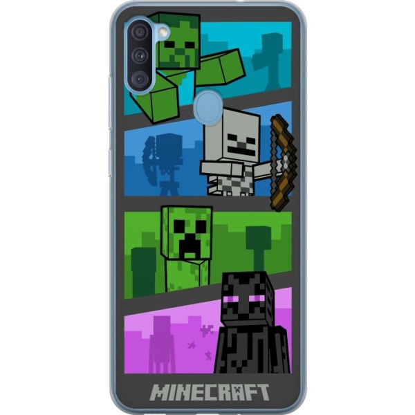 Samsung Galaxy A11 Gennemsigtig cover Minecraft