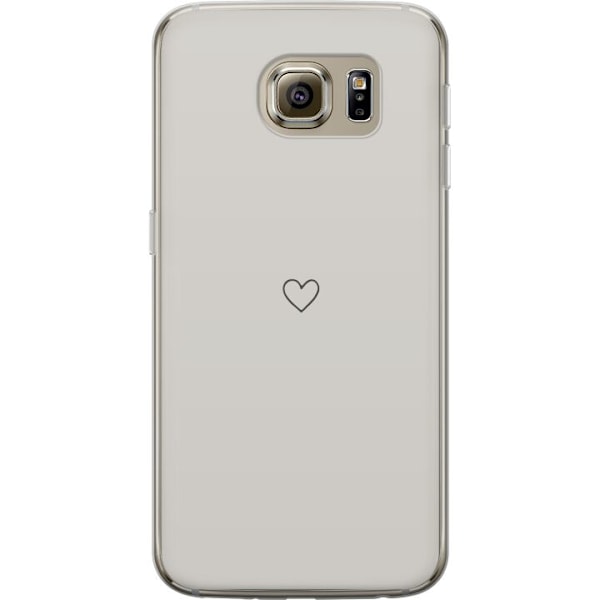 Samsung Galaxy S6 Läpinäkyvä kuori Sydän
