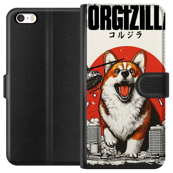 Apple iPhone 5s Lommeboketui Corgizilla