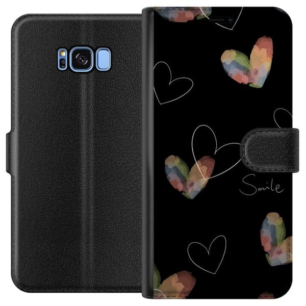 Kompatibelt Lommeboketui til Samsung Galaxy S8 Hjerte