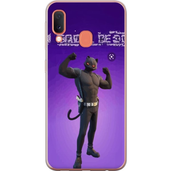 Samsung Galaxy A20e Gennemsigtig cover Fortnite - Meowscles