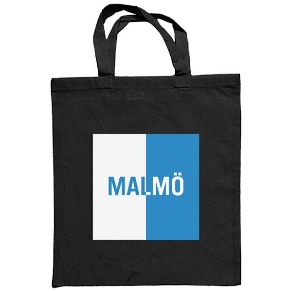 Mulepose | Holdbar Indkøbstaske i Stof Malmö – fodbold Sort one size