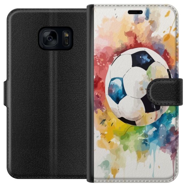 Samsung Galaxy S7 Plånboksfodral Fotboll