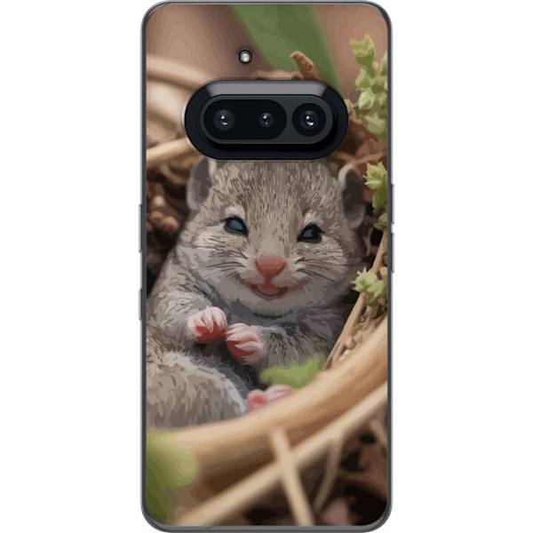 Nothing Phone (3a) Läpinäkyvä kuori Rotta Hymyilevä Eläinaihe Kaupunkikuva Urban Graafinen Suunnittelu Suosittu Hauska Motiivi Taide Tyyli
