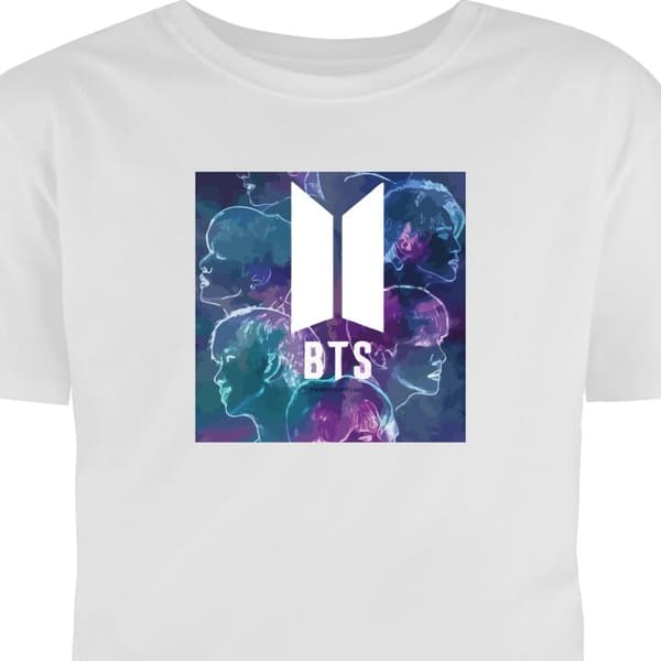 Barn T-shirt Vit 12-13 År BTS vit 12-13 År