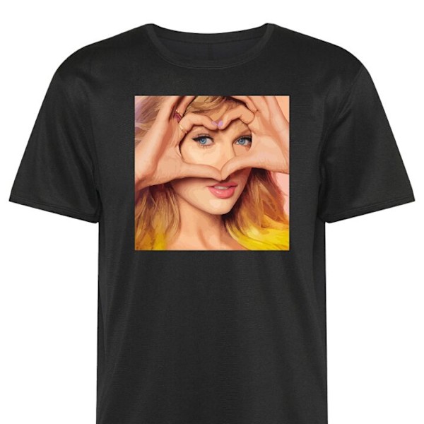 Trænings T-shirt | Sport T-shirt til Voksen Taylor Swift sort XX-Large