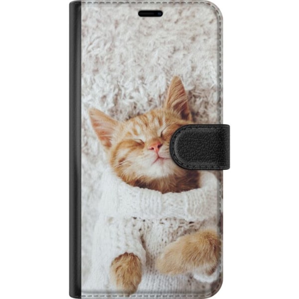 Samsung Galaxy A71 Lompakkokotelo Kitten Neule