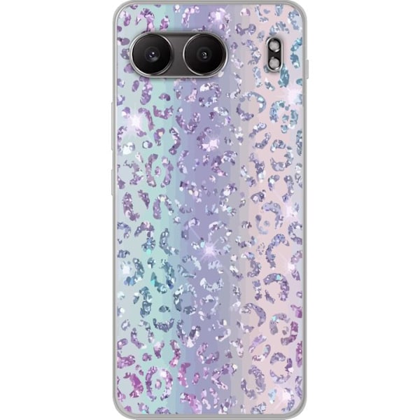 OnePlus Nord 4 Läpinäkyvä kuori Glitter Leopard