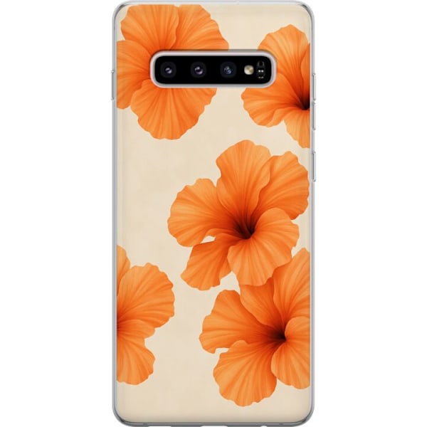 Samsung Galaxy S10+ Gennemsigtig cover Papaya Punch