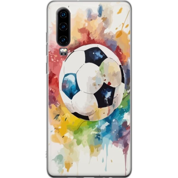 Huawei P30 Gjennomsiktig deksel Fotball