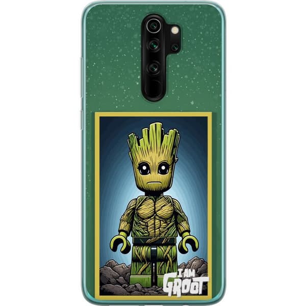 Kompatibelt Mobildeksel til Xiaomi Redmi Note 8 Pro  Robot med röda ögon grå