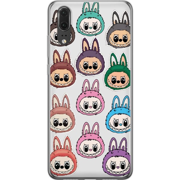 Huawei P20 Gennemsigtig cover Labubu Macaron Monster - Nuttet