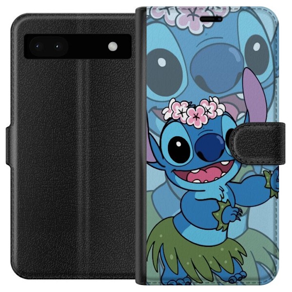 Google Pixel 6a Tegnebogsetui Stitch under Stjernerne - Magisk Anime-stil