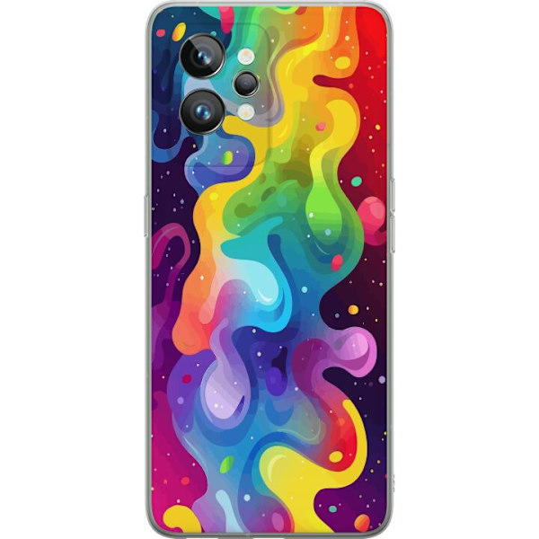 Realme GT2 Pro Genomskinligt Skal Color Splash Abstrakt Konst Design Färgstarkt Mönster Modern Populär Väggkonst Grafiskt Trend