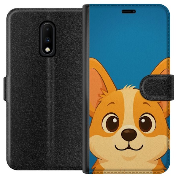 OnePlus 7 Plånboksfodral Hello Corgi