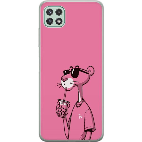 Samsung Galaxy A22 5G Gennemsigtig cover Pink Panther Drink