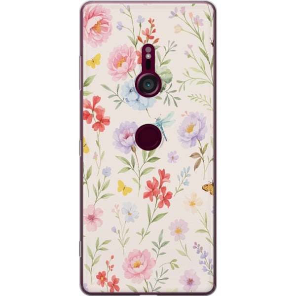 Sony Xperia XZ3 Genomskinligt Skal Blommor