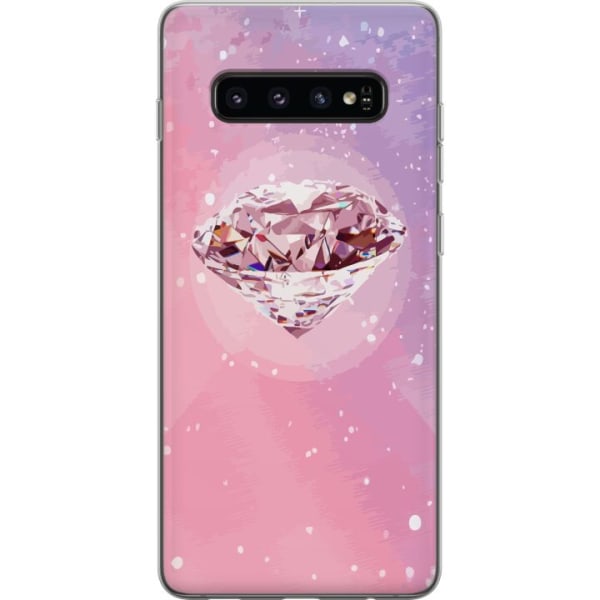 Samsung Galaxy S10 Gennemsigtig cover Glitter Diamant