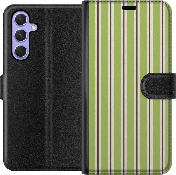 Kompatibel Tegnebogsetui til Samsung Galaxy A54 Matcha Stripe grøn