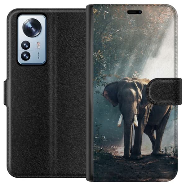 Kompatibelt Plånboksfodral till Xiaomi 12 Pro Elefant
