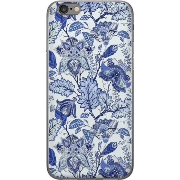 Apple iPhone 6 Gennemsigtig cover Blomster Blå...