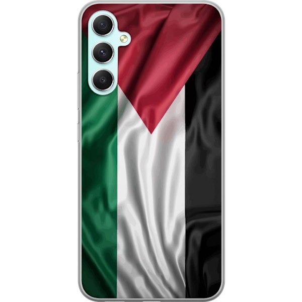 Samsung Galaxy A34 Gennemsigtig cover Palestinaflaget – ikon