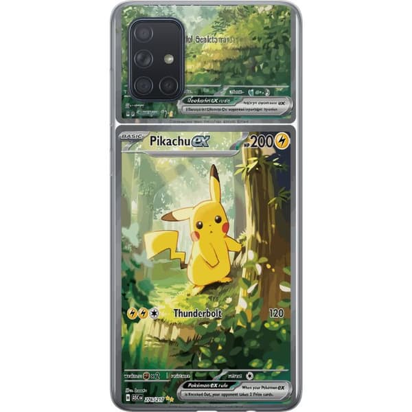 Kompatibelt Mobildeksel til Samsung Galaxy A71 Pikachu grønn