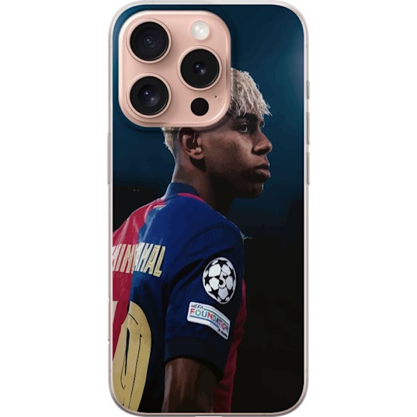 Apple iPhone 16 Pro Läpinäkyvä kuori Lamine Yamal - Barcelonan ihmelapsi fokuksessa