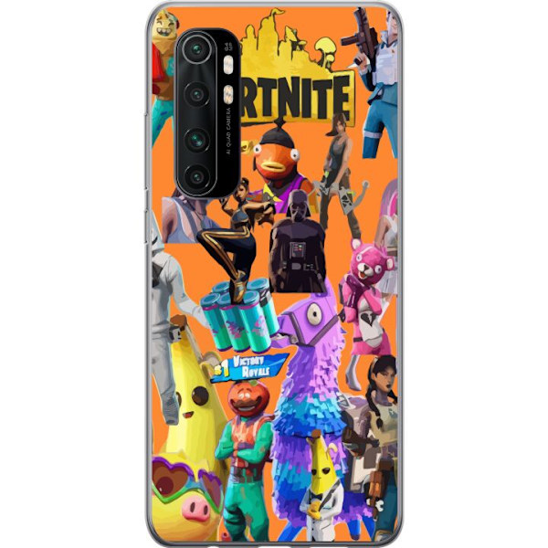 Xiaomi Mi Note 10 Lite Läpinäkyvä kuori Fortnite