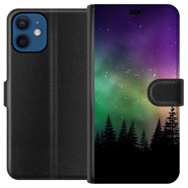 Kompatibelt Plånboksfodral till Apple iPhone 12 mini Northern Lights