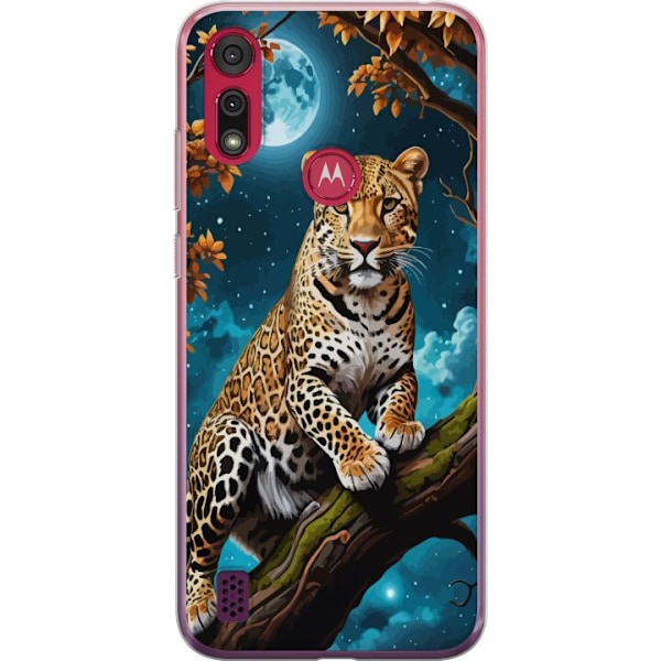 Motorola Moto E6s (2020) Läpinäkyvä kuori Leopard