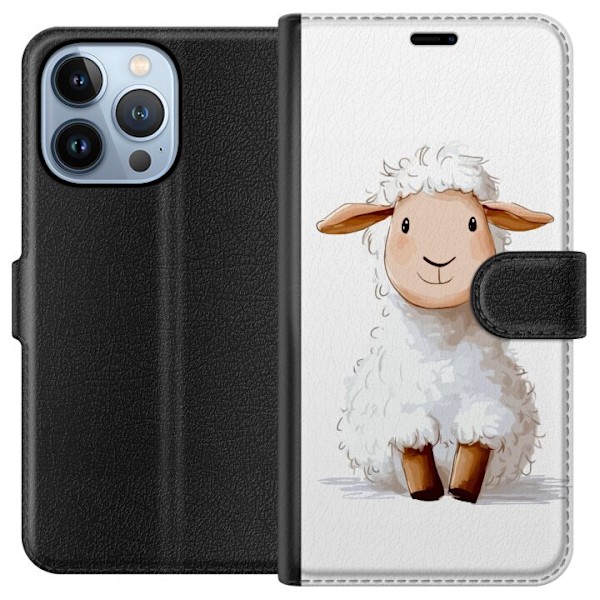Apple iPhone 13 Pro Lompakkokotelo Suloinen Lammas - lasten ja