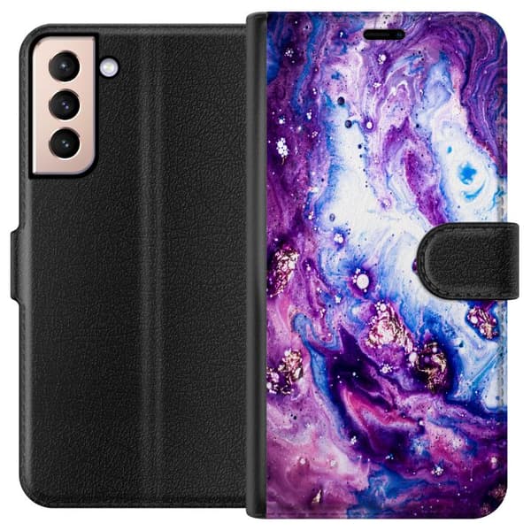 Kompatibel Tegnebogsetui til Samsung Galaxy S21 Lilac