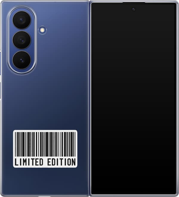 Kompatibel Mobilcover til Samsung Galaxy Z Fold7 Stregkode - Sort motiv i begrænset oplag - Stregkode. sort
