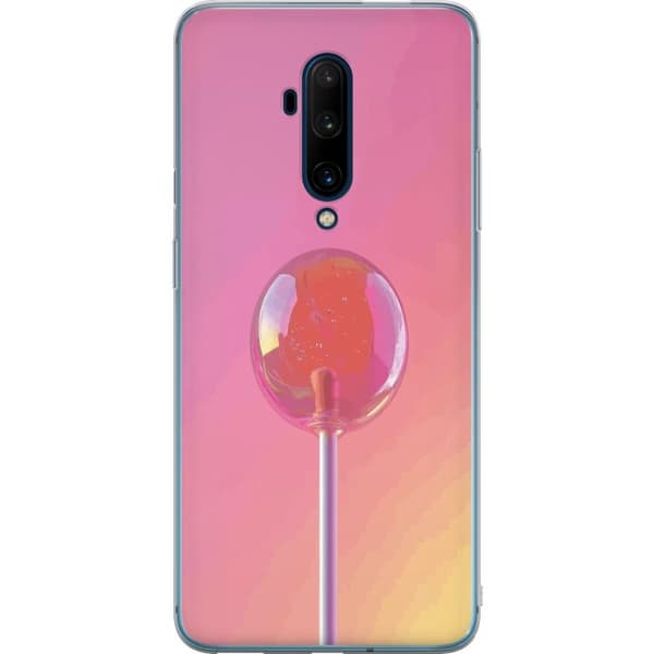 Kompatibel Mobilcover til OnePlus 7T Pro Blank lyserød pinde mod blød pastelbaggrund pink