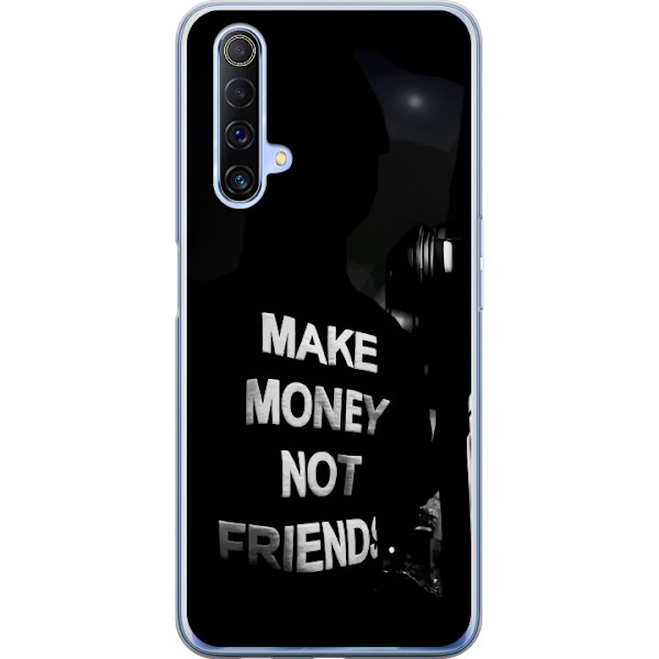 Realme X50 5G Gjennomsiktig deksel Tjen Penger Ikke Venner Sitat Streetwear Tekst Design Trend Penger Livsstil Grafisk Urban Mote