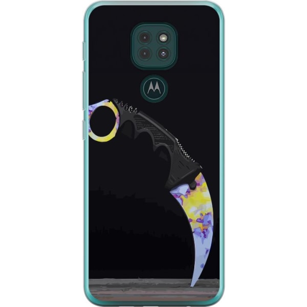 Motorola Moto G9 Play Gennemsigtig cover Karambit / Butterfly