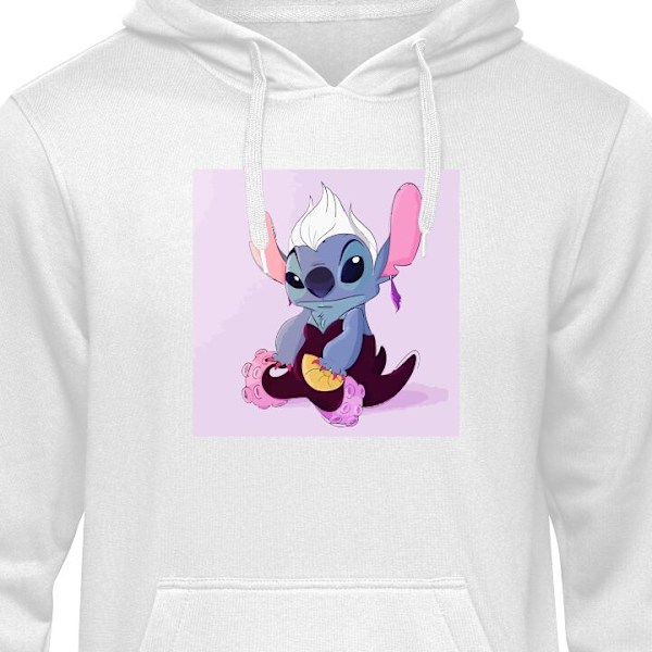 Børne-Hoodie | Blød Hættetrøje til Børn Stitch Ursula hvid 5-6 År