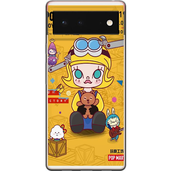 Google Pixel 6 Gennemsigtig cover Legetøjsfabrik Pop Mart