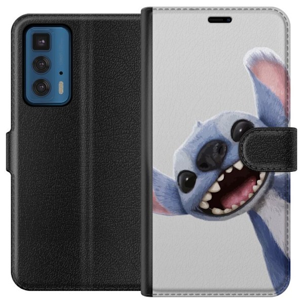 Motorola Edge 20 Pro Plånboksfodral Stitch i Fart – Kawaii Design för Fans & Barn