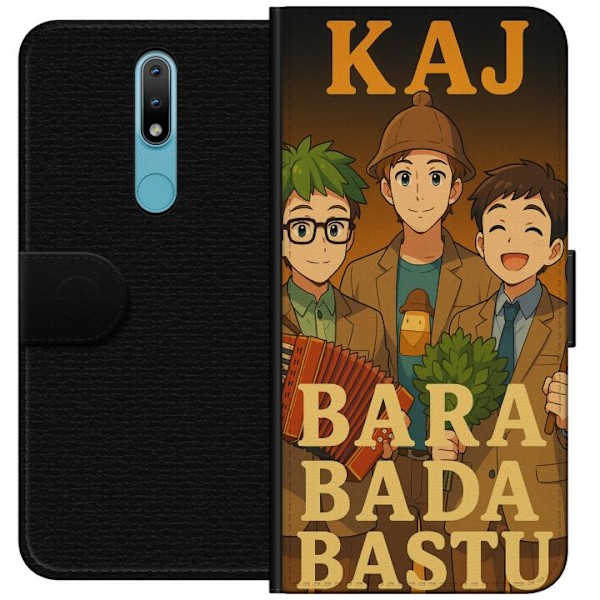 Nokia 2.4 Plånboksfodral KAJ Bara bada bastu