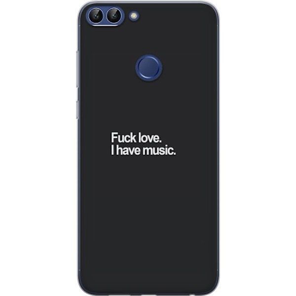 Huawei P smart Gennemsigtig cover Fuck Kærlighed Jeg Har Musi