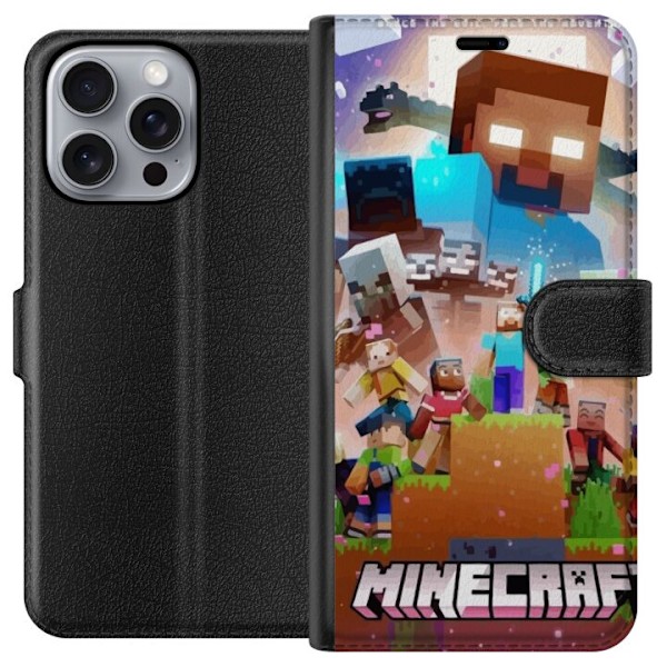 Apple iPhone 16 Pro Max Plånboksfodral Minecraft