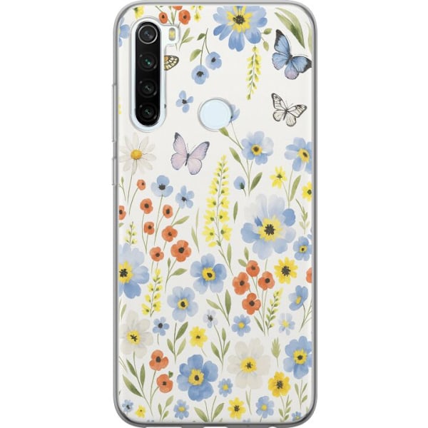 Xiaomi Redmi Note 8 Läpinäkyvä kuori Kesäkukat