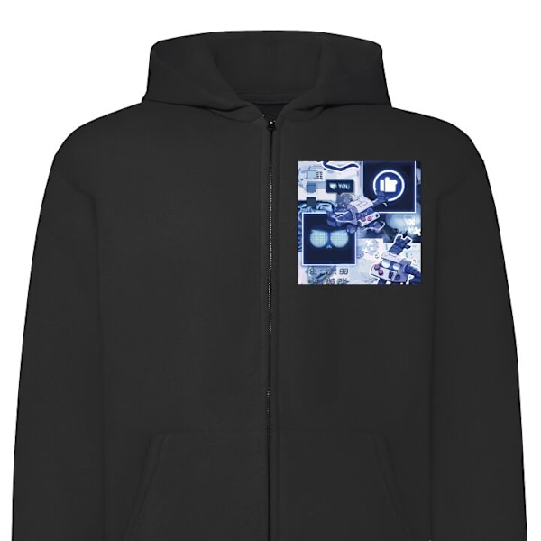Zip-Hoodie | Hættetrøje med Lynlås til Voksne DIG sort XL