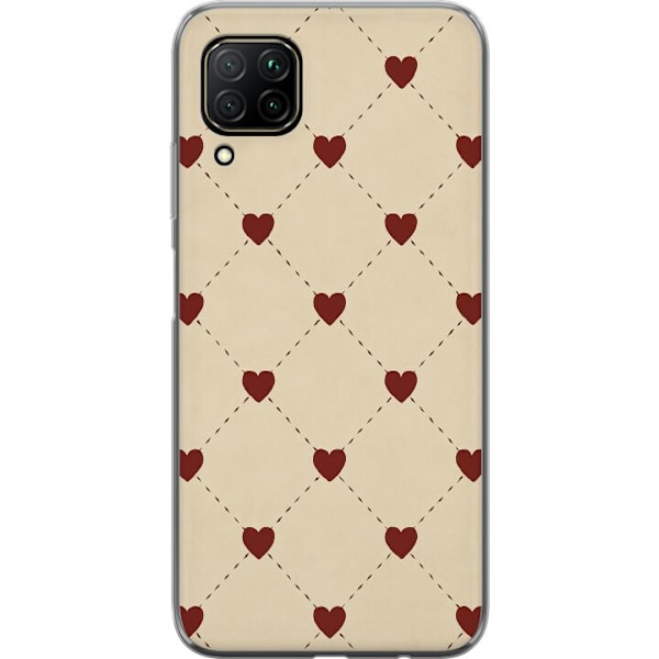 Huawei P40 lite Läpinäkyvä kuori Sydänverkko