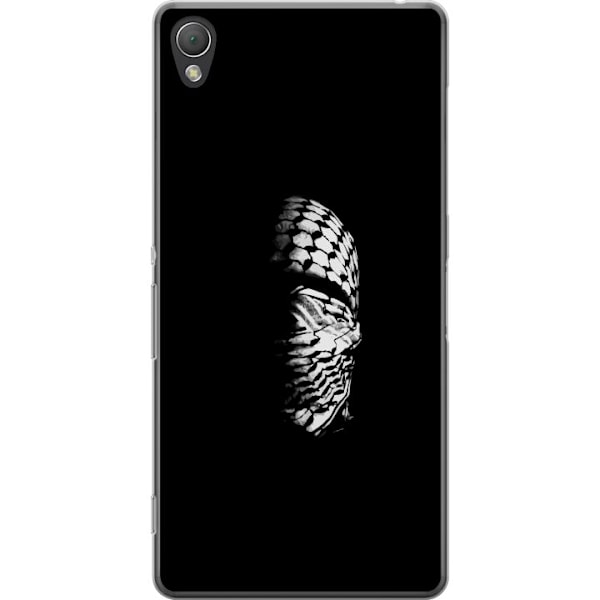 Sony Xperia Z3 Läpinäkyvä kuori Keffiyeh-kuviointi - klassinen palestiinalainen mustavalkoinen shaali, jolla on kulttuurinen merkitys