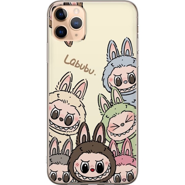 Apple iPhone 11 Pro Max Läpinäkyvä kuori Labubu Pastel Coll