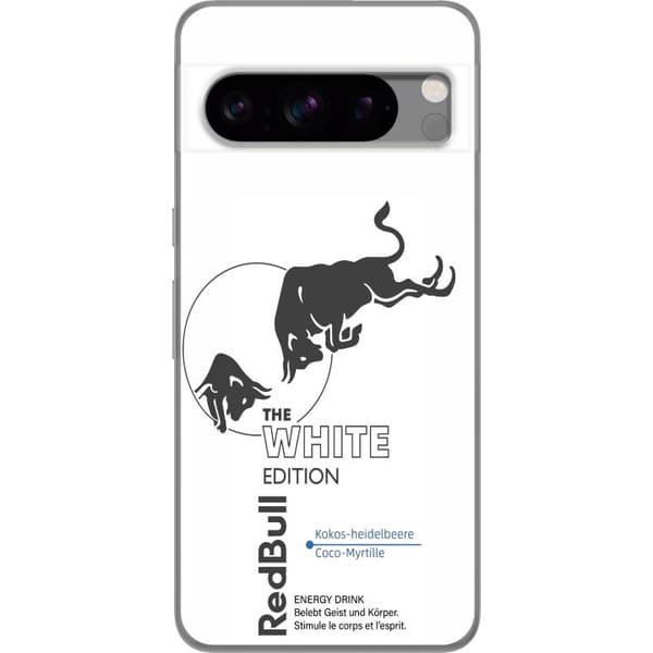 Kompatibelt Mobildeksel til Google Pixel 8 Pro Minimalistisk hvit energidrikk-inspirert design hvit